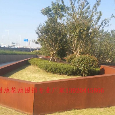 耐候钢景墙雕刻 激光镂空刻字作画梅兰竹菊