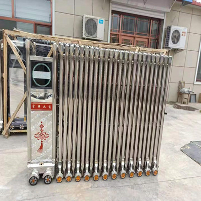 领航门业 天津伸缩门厂家直销 电动伸缩门厂家安装