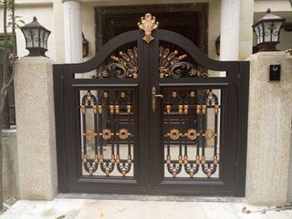 西青区别墅铝艺大门，铝艺围栏批发供应厂家
