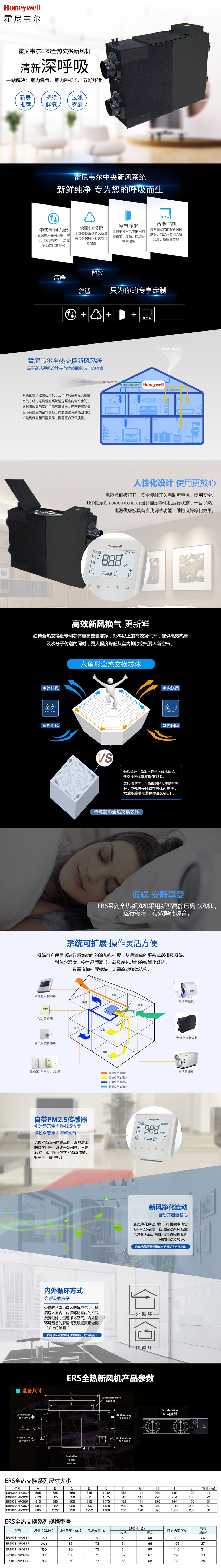 霍尼韦尔ERS350新风系统
