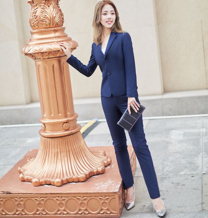 大码西服套装 时尚气质商务西服正装天津男女西装订做职业装