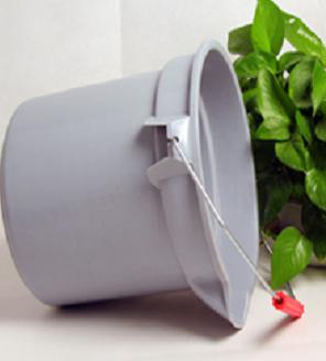 乐柏美 灰色小水桶 13L  提手